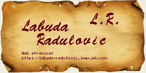 Labuda Radulović vizit kartica